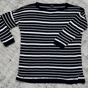 Talbots 3/4 Length Stripe Sweater